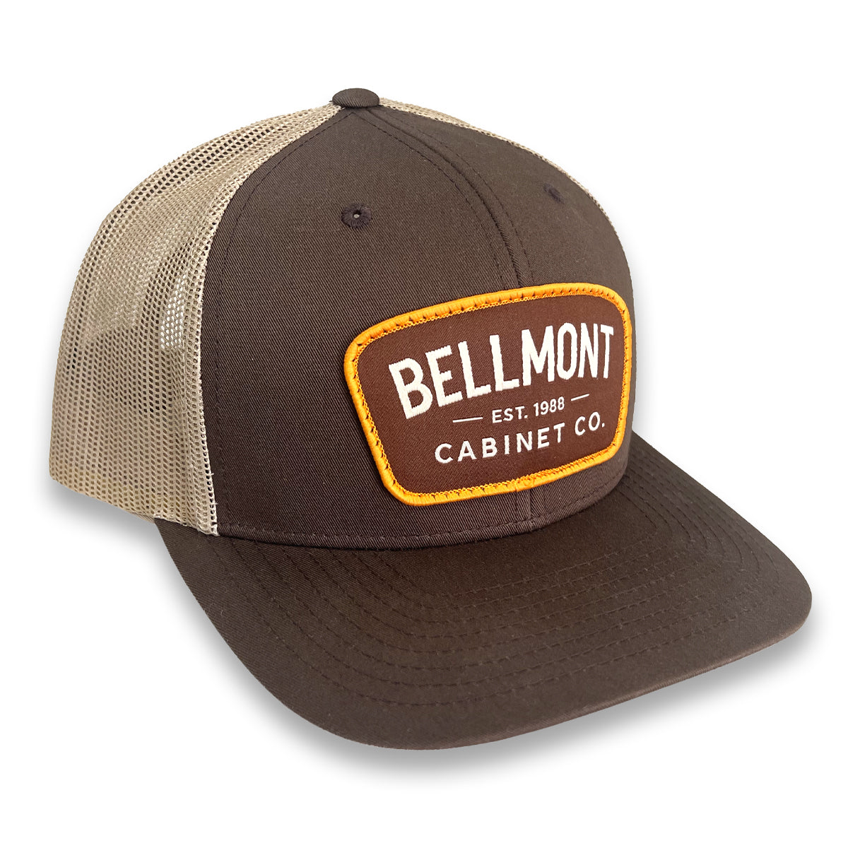 Adjustable Trucker Hat - Brown & Khaki