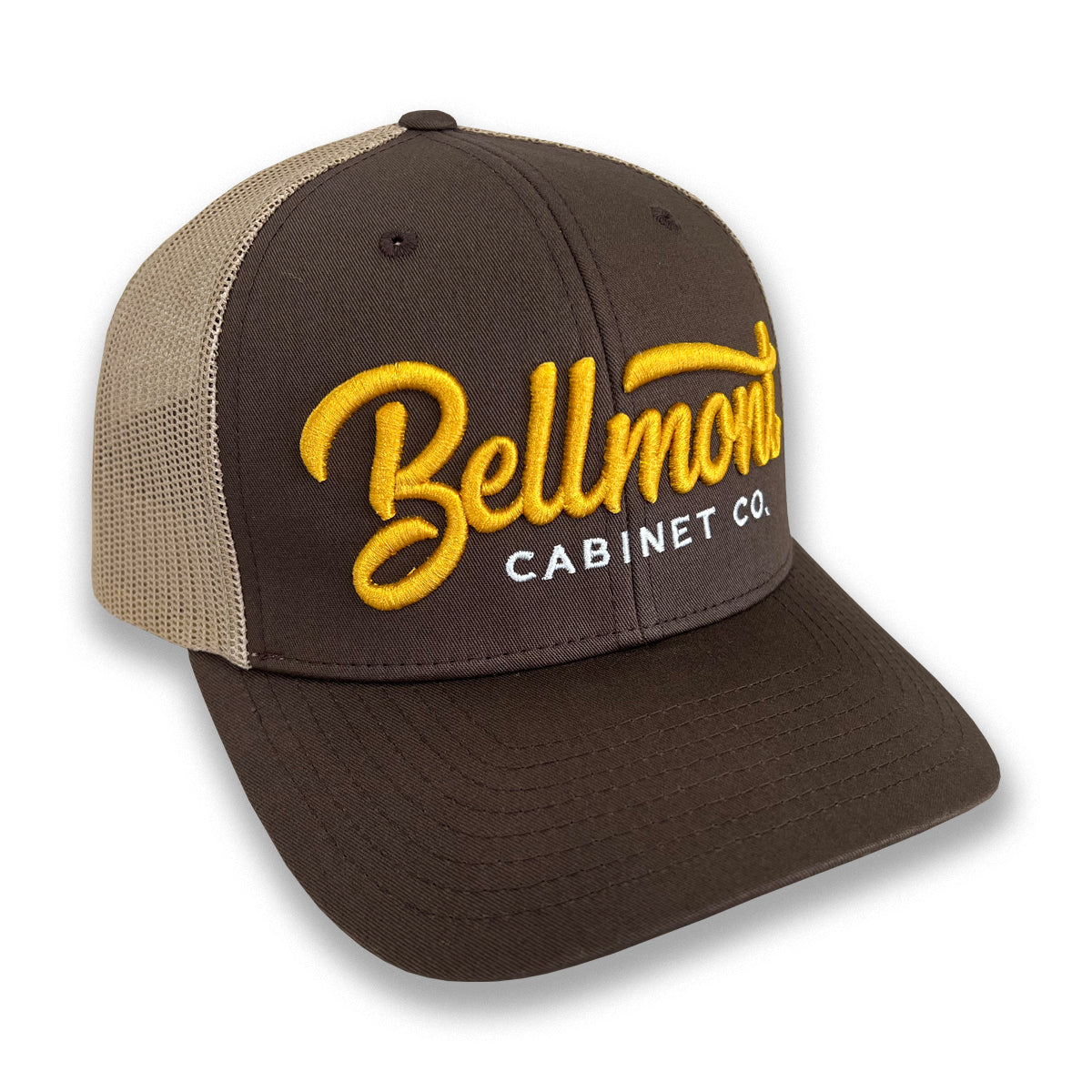 3D Embroidered Adjustable Trucker Hat - Brown